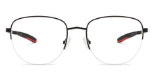 Load image into Gallery viewer, Black Round Half Rim Unisex Eyeglasses by New Balance-145888