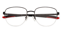 Load image into Gallery viewer, Black Round Half Rim Unisex Eyeglasses by New Balance-145888