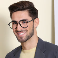 Load image into Gallery viewer, Black Aviator Full Rim Unisex Eyeglasses by New Balance-145891