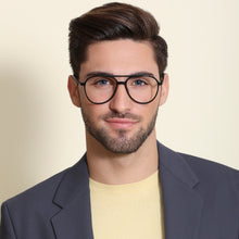 Load image into Gallery viewer, Black Aviator Full Rim Unisex Eyeglasses by New Balance-145891