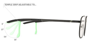 Black Square Full Rim Unisex Eyeglasses by New Balance-145895