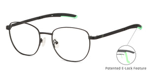 Black Square Full Rim Unisex Eyeglasses by New Balance-145895