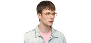 Brown Rectangle Full Rim Unisex Eyeglasses by Vincent Chase-215399