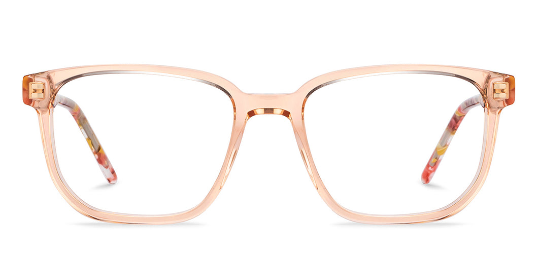 Brown Rectangle Full Rim Unisex Eyeglasses by Vincent Chase-215399