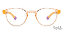 Load image into Gallery viewer, Orange Round Full Rim Kids Eyeglasses by Hooper-204391