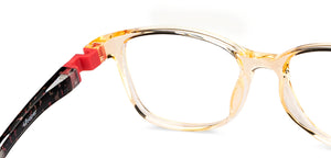 Orange Rectangle Full Rim Kids Eyeglasses by Hooper-204346