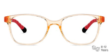 Load image into Gallery viewer, Orange Rectangle Full Rim Kids Eyeglasses by Hooper-204346