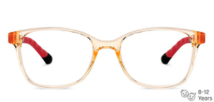 Orange Rectangle Full Rim Kids Eyeglasses by Hooper-204346