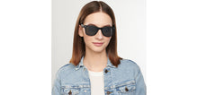 Load image into Gallery viewer, Black Wayfarer Full Rim Unisex Sunglasses by Vincent Chase Polarized-200423
