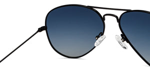 Black Aviator Full Rim Unisex Sunglasses by Vincent Chase Polarized-204531