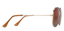 Load image into Gallery viewer, Gold Aviator Full Rim Unisex Sunglasses by Vincent Chase Polarized-200371