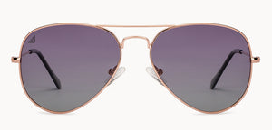 Gold Aviator Full Rim Unisex Sunglasses by Vincent Chase Polarized-200372