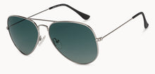 Load image into Gallery viewer, Silver Aviator Full Rim Unisex Sunglasses by Vincent Chase Polarized-200373