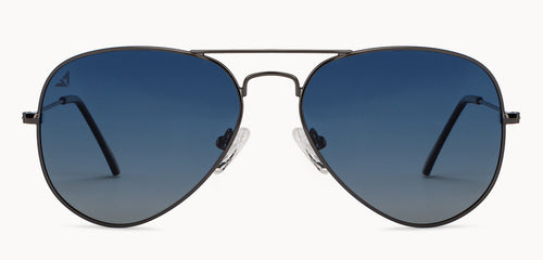 Gunmetal Aviator Full Rim Unisex Sunglasses by Vincent Chase Polarized-204532