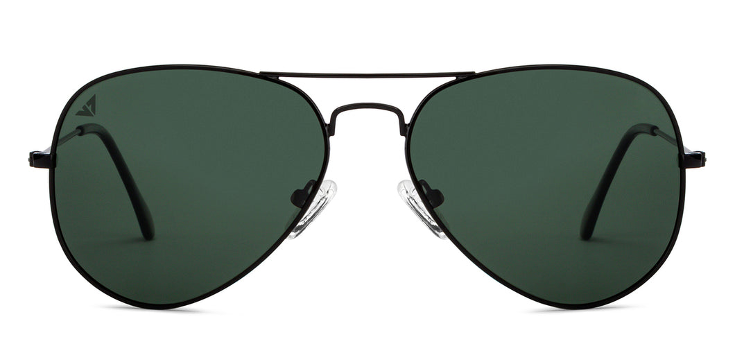 Black Aviator Full Rim Unisex Sunglasses by Vincent Chase Polarized-204821