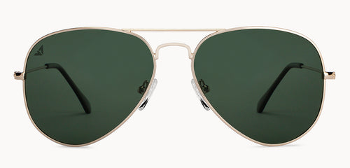 Gold Aviator Full Rim Unisex Sunglasses by Vincent Chase Polarized-204822