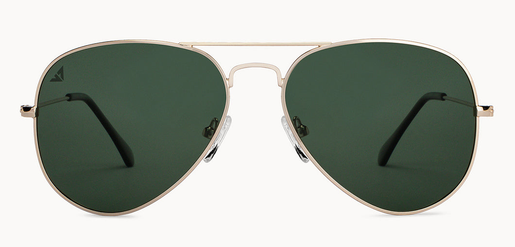 Gold Aviator Full Rim Unisex Sunglasses by Vincent Chase Polarized-204822