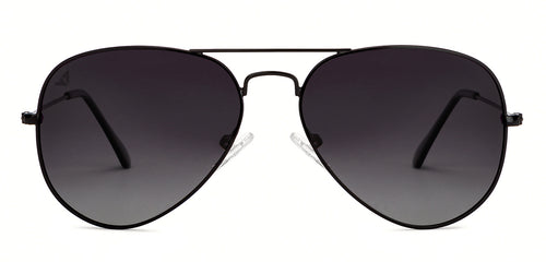 Black Aviator Full Rim Unisex Sunglasses by Vincent Chase Polarized-204823