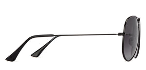 Black Aviator Full Rim Unisex Sunglasses by Vincent Chase Polarized-204823