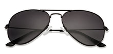 Load image into Gallery viewer, Black Aviator Full Rim Unisex Sunglasses by Vincent Chase Polarized-204823