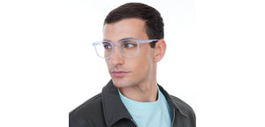Blue Wayfarer Full Rim Unisex Eyeglasses by Lenskart Hustlr-216321