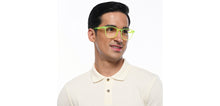 Load image into Gallery viewer, Electric Green Wayfarer Full Rim Unisex Eyeglasses by Lenskart Hustlr-217433