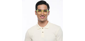 Electric Green Wayfarer Full Rim Unisex Eyeglasses by Lenskart Hustlr-217433
