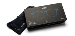 Navy Blue Wayfarer Full Rim Unisex Eyeglasses by Lenskart Hustlr-215821