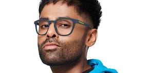 Navy Blue Wayfarer Full Rim Unisex Eyeglasses by Lenskart Hustlr-215821