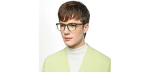 Load image into Gallery viewer, Green Wayfarer Full Rim Unisex Eyeglasses by Lenskart Hustlr-217207
