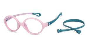 Pink Oval Full Rim Kids Eyeglasses by Hooper-204357