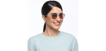 Load image into Gallery viewer, Gold Geometric Full Rim Unisex Sunglasses by Vincent Chase Polarized-209585
