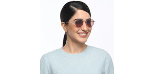 Gold Geometric Full Rim Unisex Sunglasses by Vincent Chase Polarized-209585