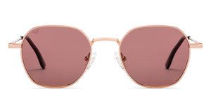 Gold Geometric Full Rim Unisex Sunglasses by Vincent Chase Polarized-209585