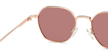 Load image into Gallery viewer, Gold Geometric Full Rim Unisex Sunglasses by Vincent Chase Polarized-209585