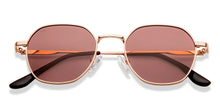 Load image into Gallery viewer, Gold Geometric Full Rim Unisex Sunglasses by Vincent Chase Polarized-209585