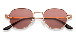 Gold Geometric Full Rim Unisex Sunglasses by Vincent Chase Polarized-209585