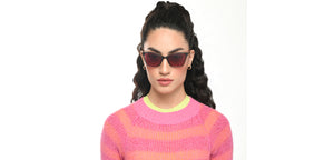 Grey Cat Eye Full Rim Women Sunglasses by Vincent Chase Polarized-215452