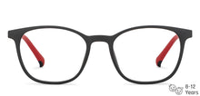 Load image into Gallery viewer, Black Square Full Rim Kids Eyeglasses by Hooper Switch-200355