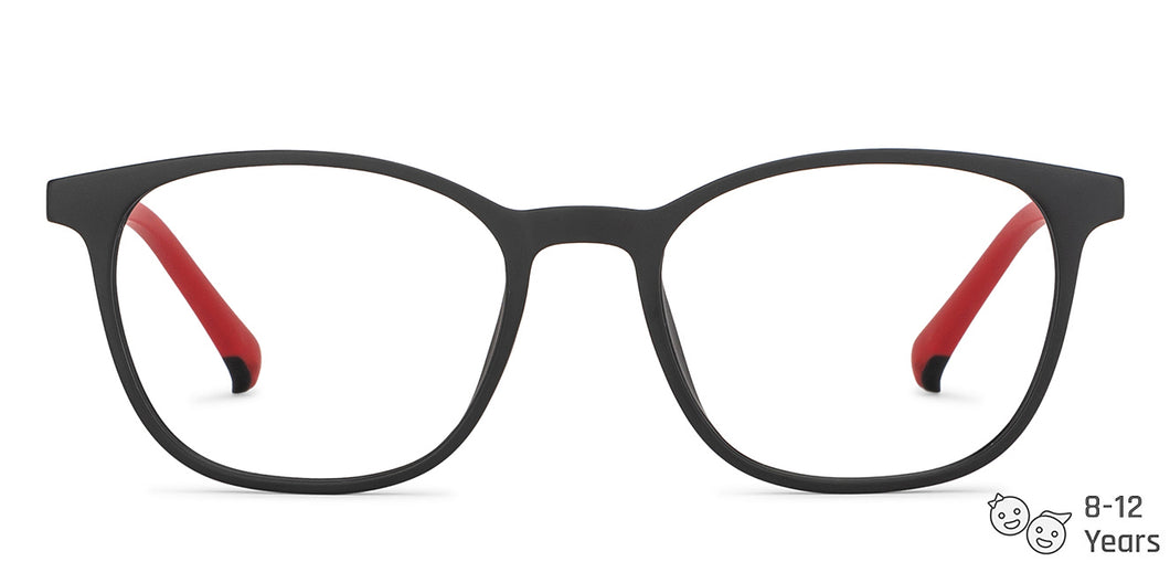 Black Square Full Rim Kids Eyeglasses by Hooper Switch-200355