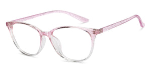 Pink Transparent Cat Eye Full Rim Women Eyeglasses by Vincent Chase-205509