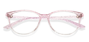 Pink Transparent Cat Eye Full Rim Women Eyeglasses by Vincent Chase-205509