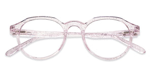 Pink Transparent Round Full Rim Women Eyeglasses by Vincent Chase-205508