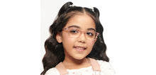 Load image into Gallery viewer, Pink Rectangle Full Rim Kids Eyeglasses by Hooper-152527
