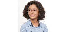 Load image into Gallery viewer, Pink Rectangle Full Rim Kids Eyeglasses by Hooper-152527