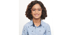 Pink Rectangle Full Rim Kids Eyeglasses by Hooper-152527