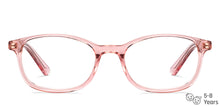 Load image into Gallery viewer, Pink Rectangle Full Rim Kids Eyeglasses by Hooper-152527