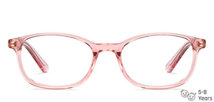 Pink Rectangle Full Rim Kids Eyeglasses by Hooper-152527