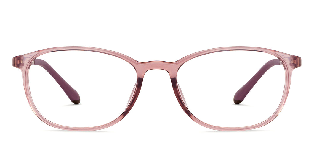 Pink Round Full Rim Women Eyeglasses by Lenskart Air-200544