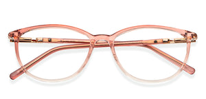 Pink Rectangle Full Rim Unisex Eyeglasses by John Jacobs-150857